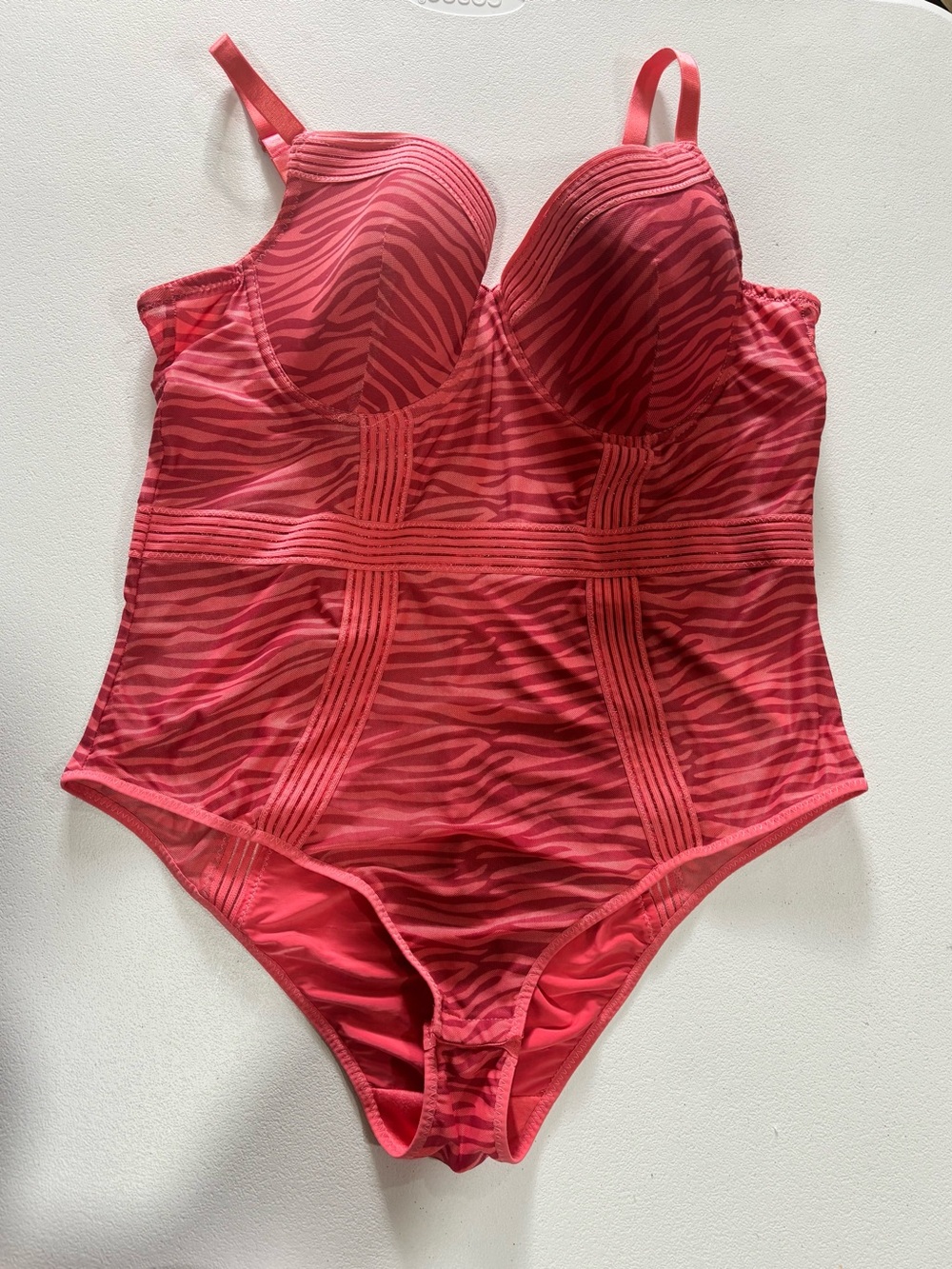 Women’s Pink Zebra-Print One-Piece